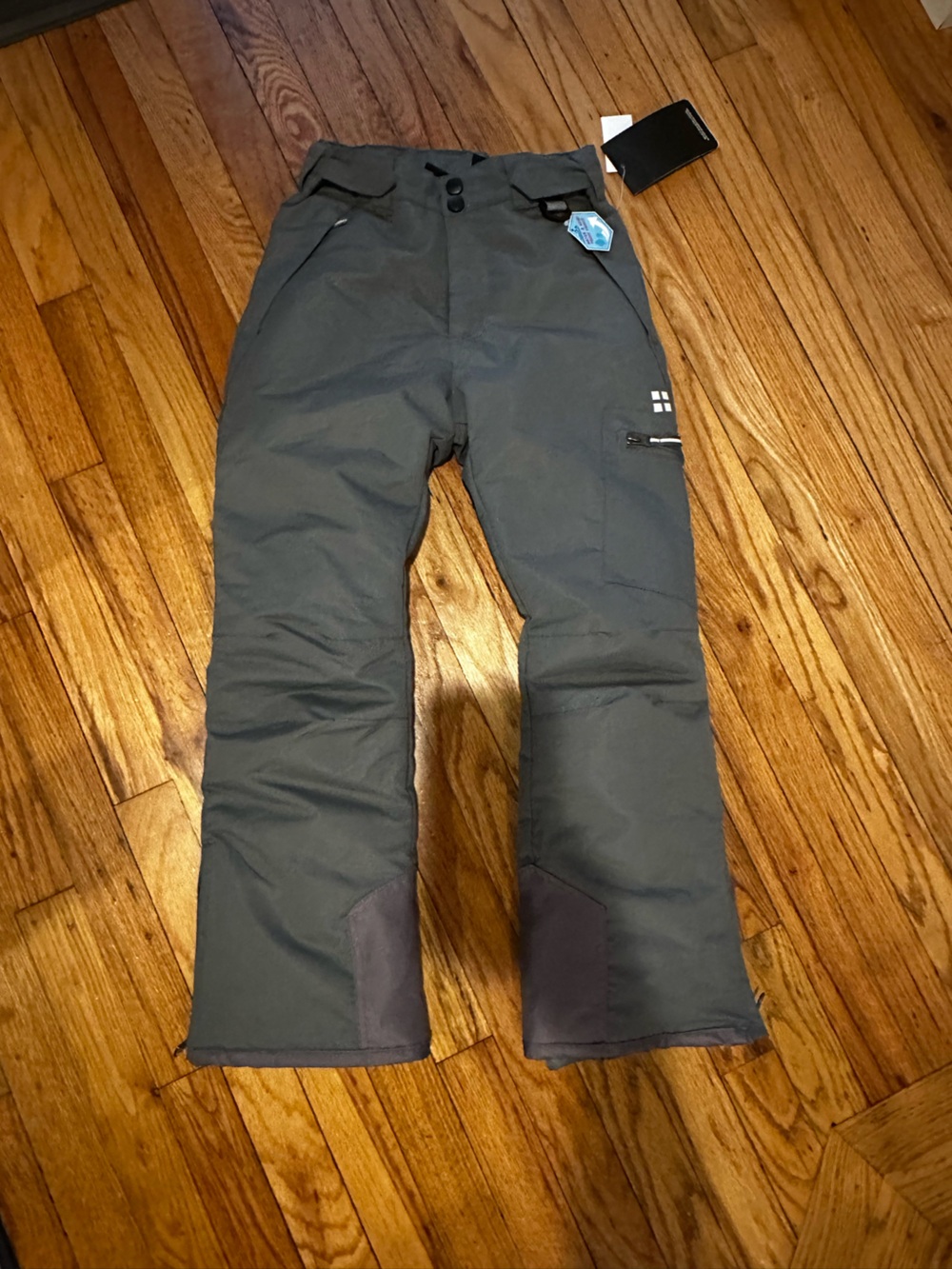 Kid’s Insulated Dark Gray Snow Pants